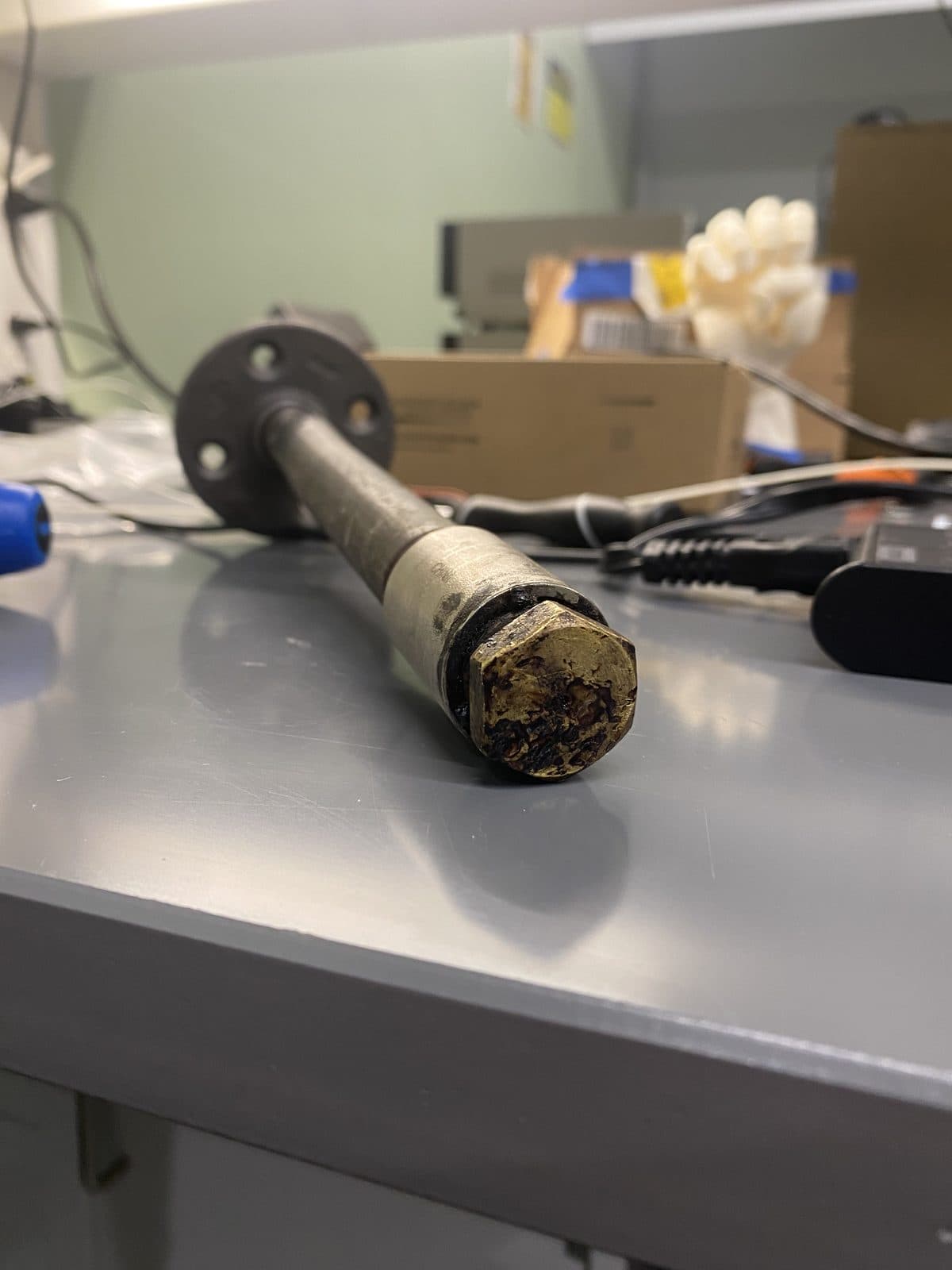 The 1.75 mm nozzle during diameter characterization